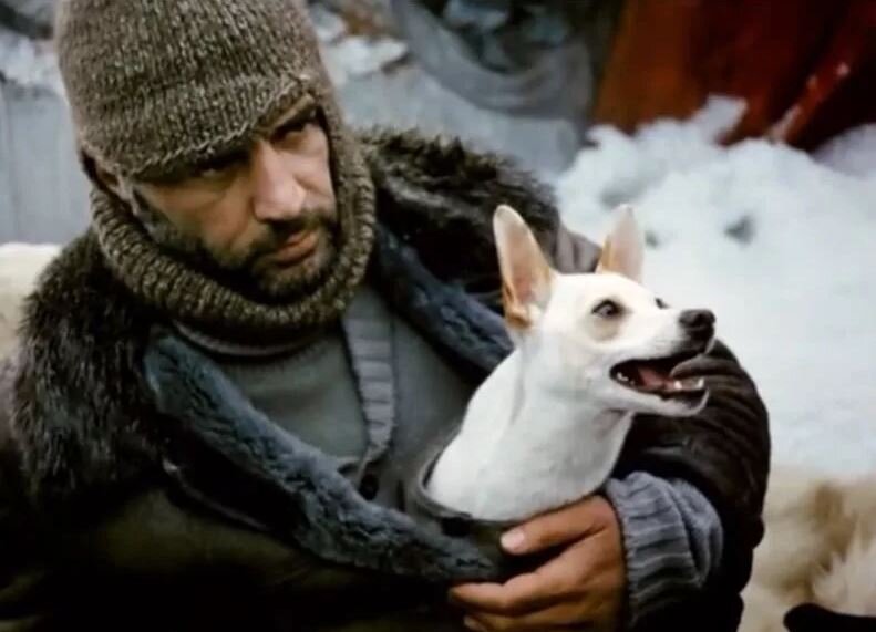 Кадр из фильма "Красная палатка"(1969). Отар Коберидзе в роли Чечони