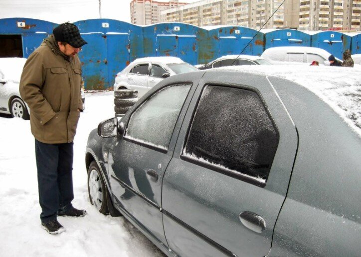 Греем автомобиль.