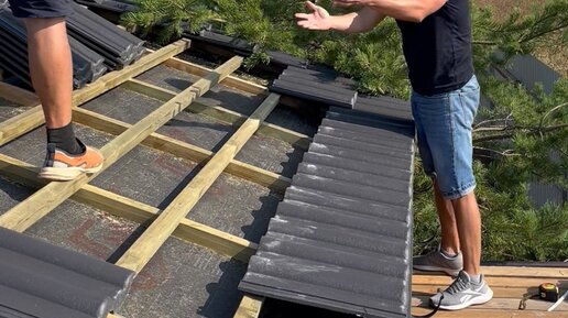 Кровельщики Великий Новгород | Завершающий этап строительства крыши ...