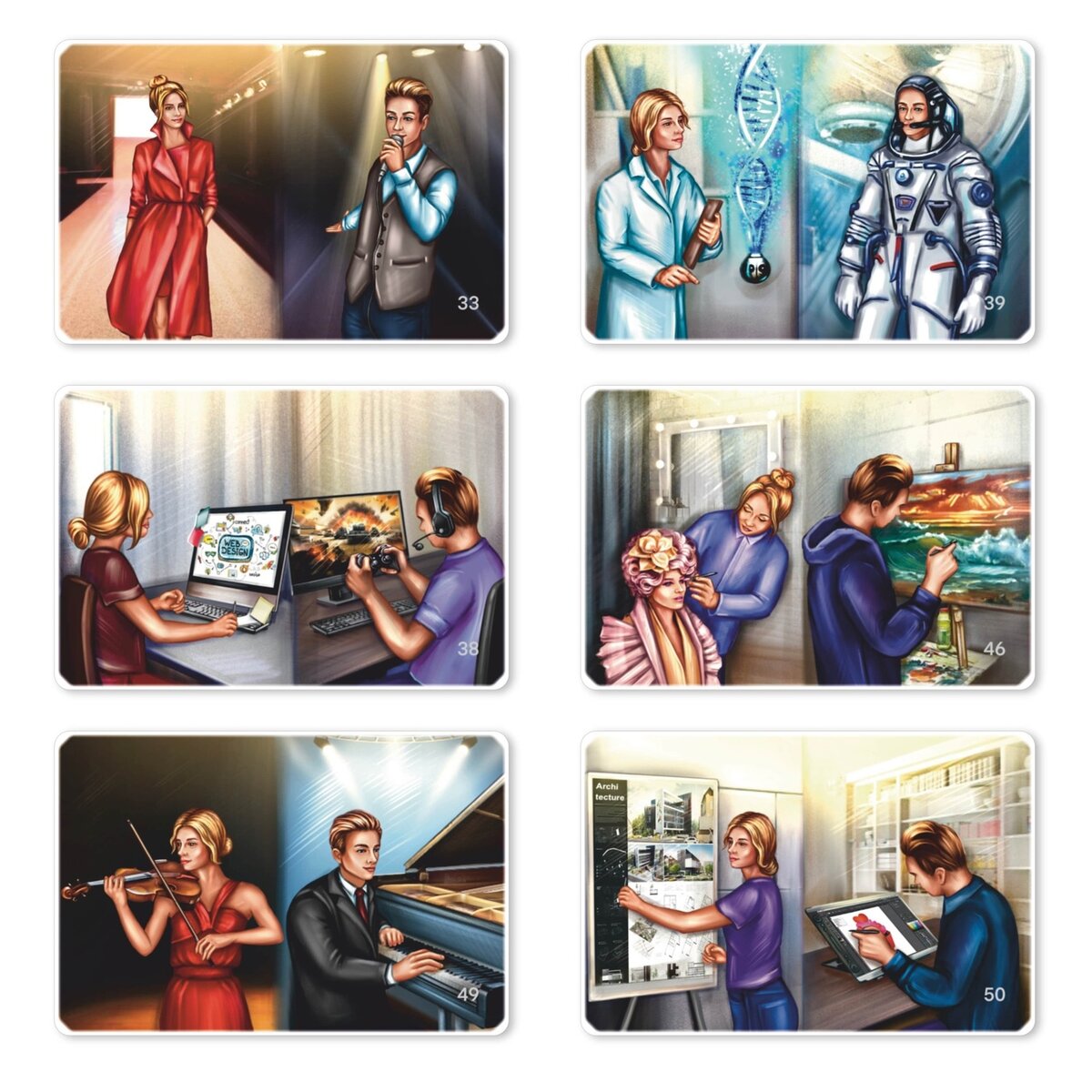 Коллаж карточек из колоды МАК "Мое призвание" Марии Шишакиной