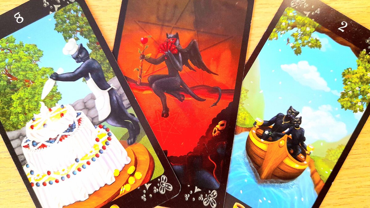 Расклад 3 карты Таро Черных Котов