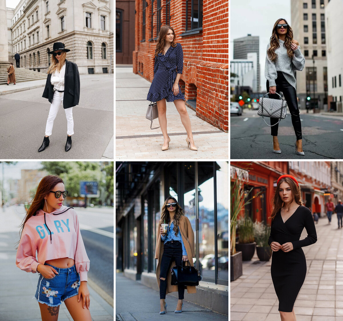 Пример образов для городской фотосессии