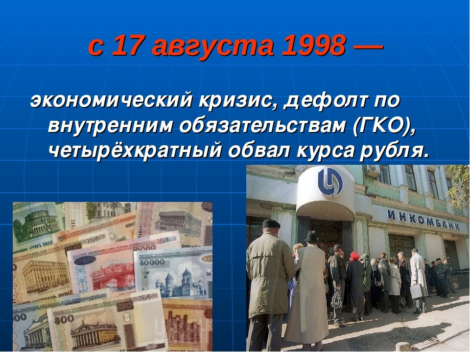 Дефолт 1998 года презентация