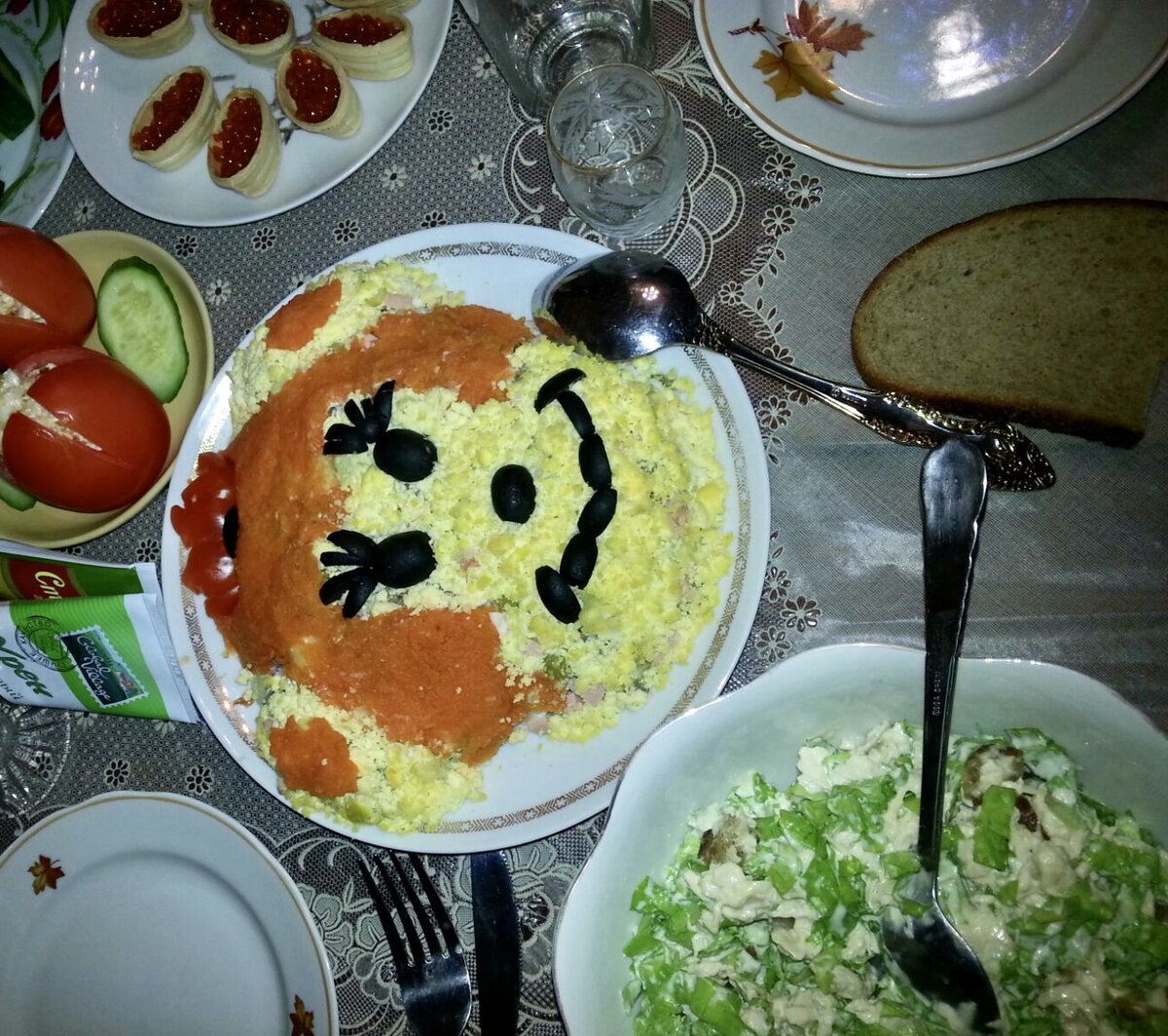 Несколько лет назад делала салат в год обезьяны