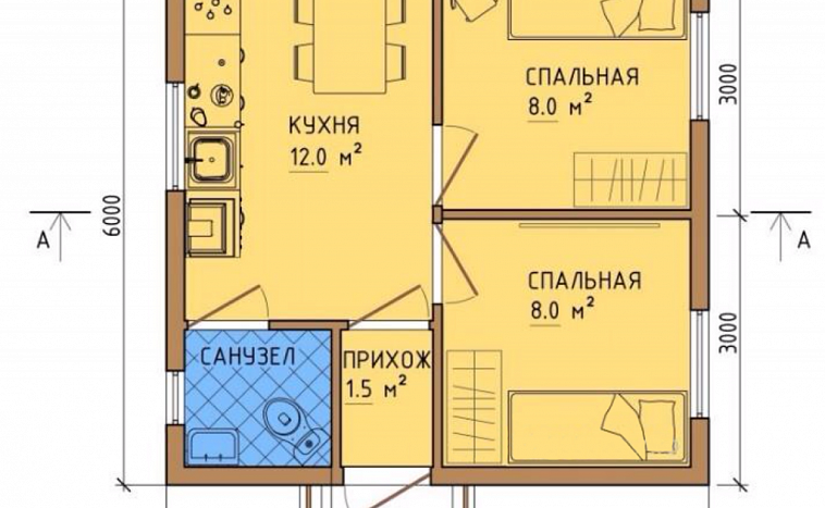 Дома 6 на 6 проекты с планировкой