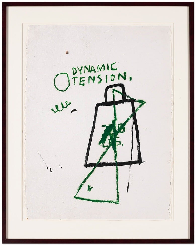 Jean-Michel Basquiat (1960-1988), Untitled (Dynamic Tension), executed circa1985. © The Estate of Jean-Michel Basquiat / ADAGP, Paris and DACS, London 2020