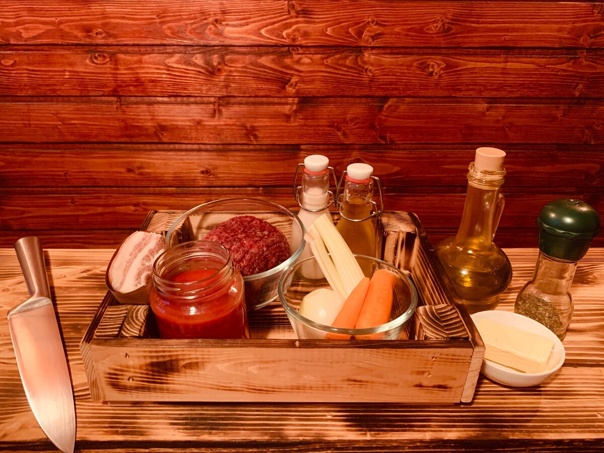 Ингредиенты для рагу и паста Тальятелле 👉