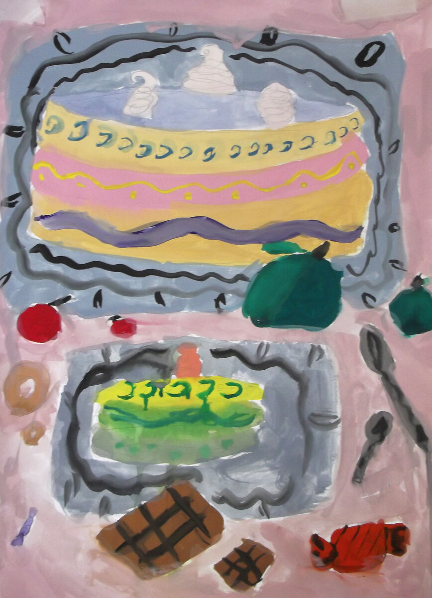 Торт на квадратном блюде