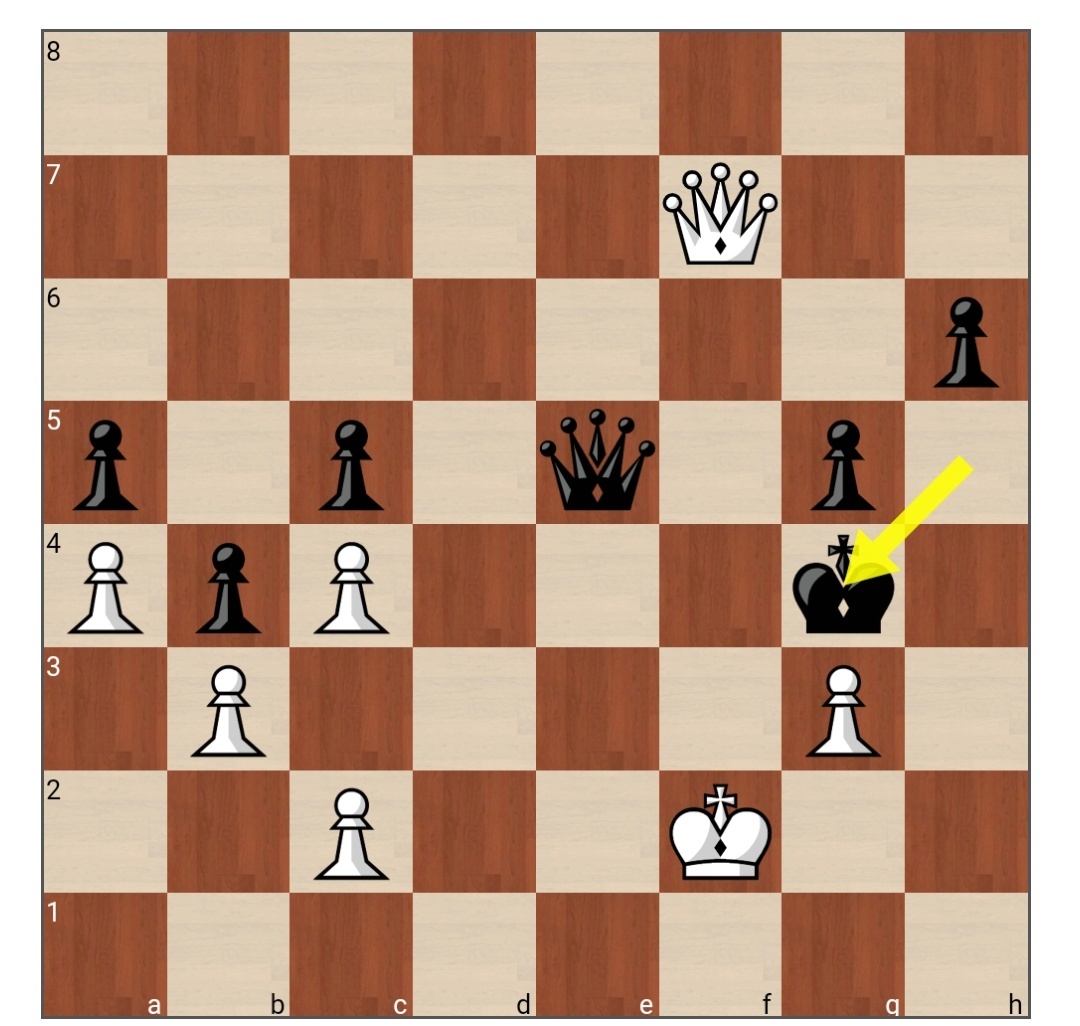 король уходит g4