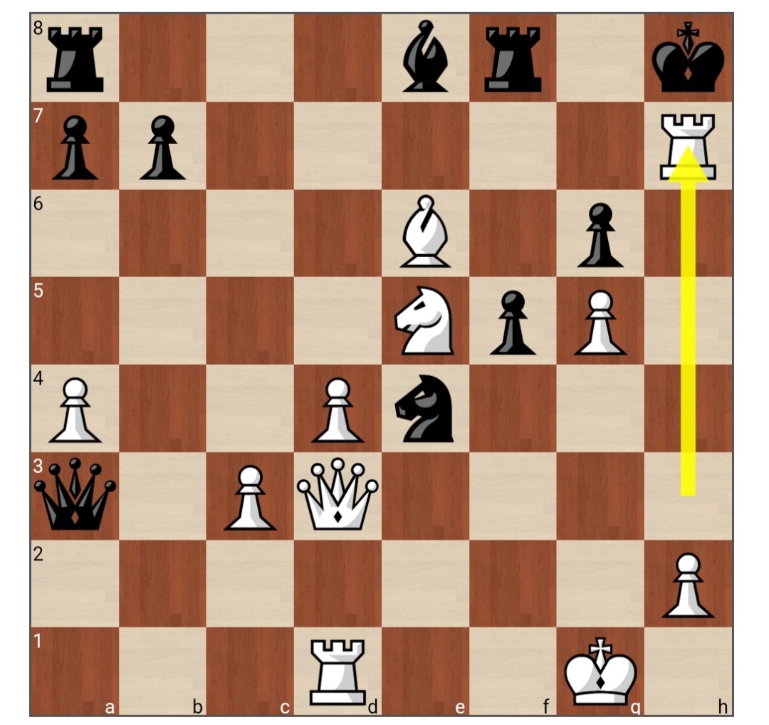 Шах ладьёй h7