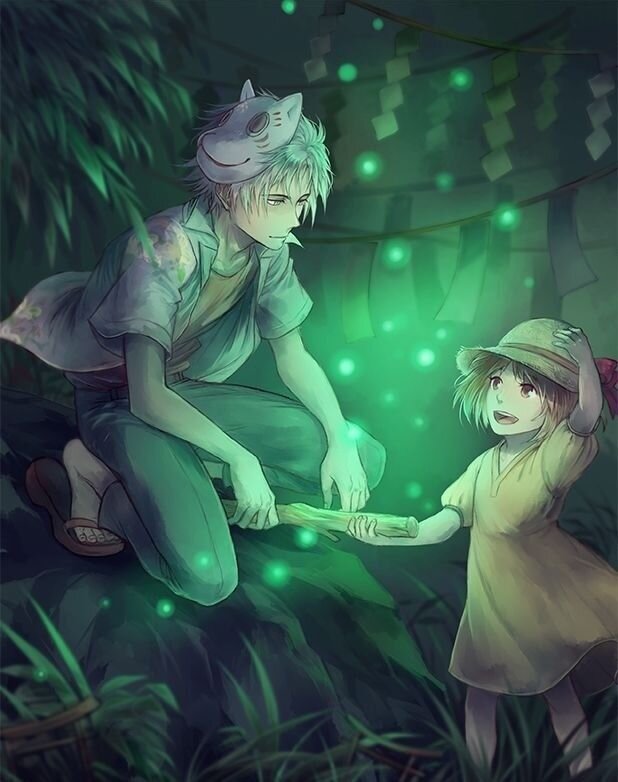 лес мерцающих светлячков персонажи. лес мерцающих светлячков персонажи. гин и хотару. лес мерцающих светлячков персонажи. гин и хотару.