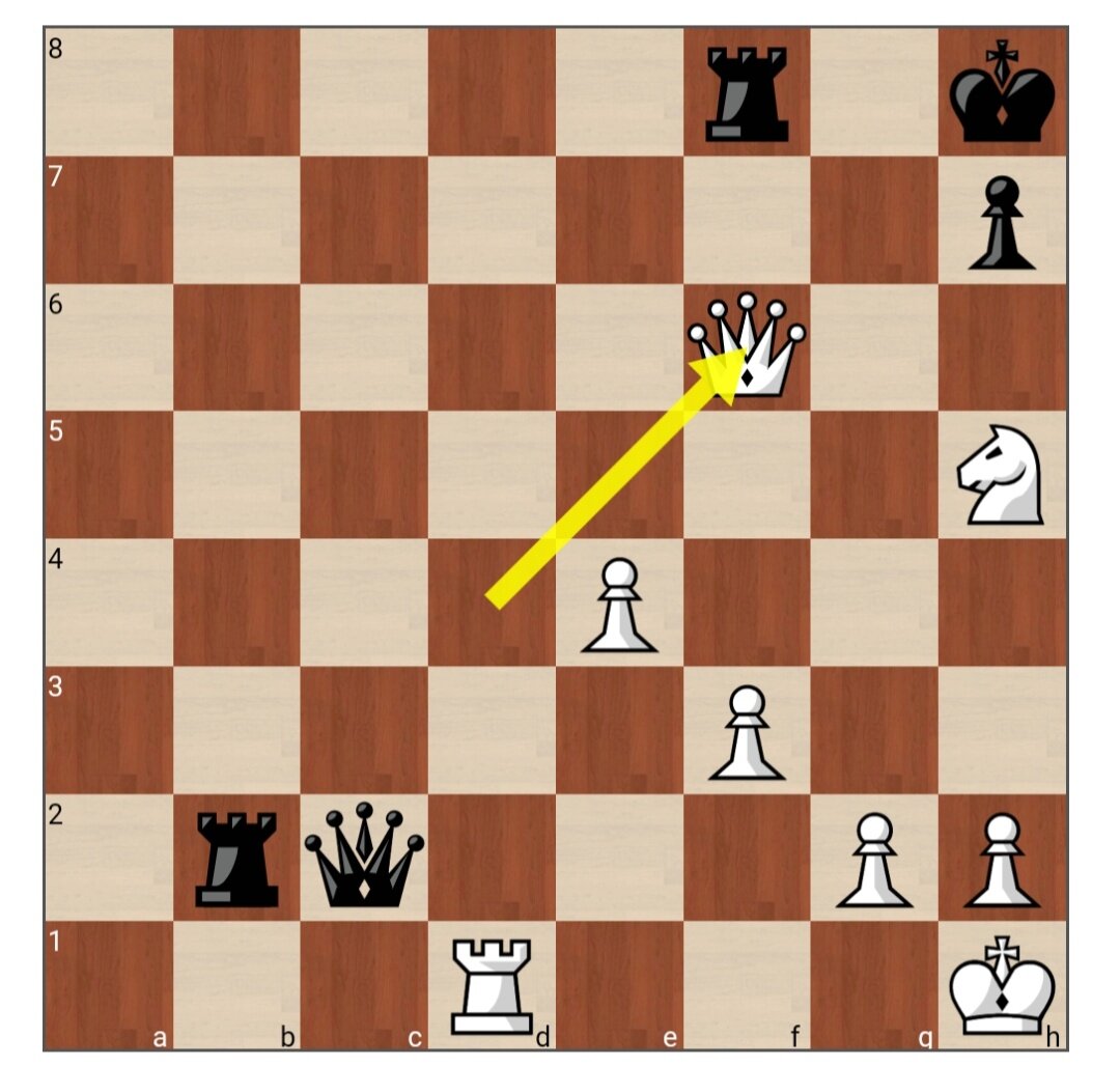 Шах ферзём f6