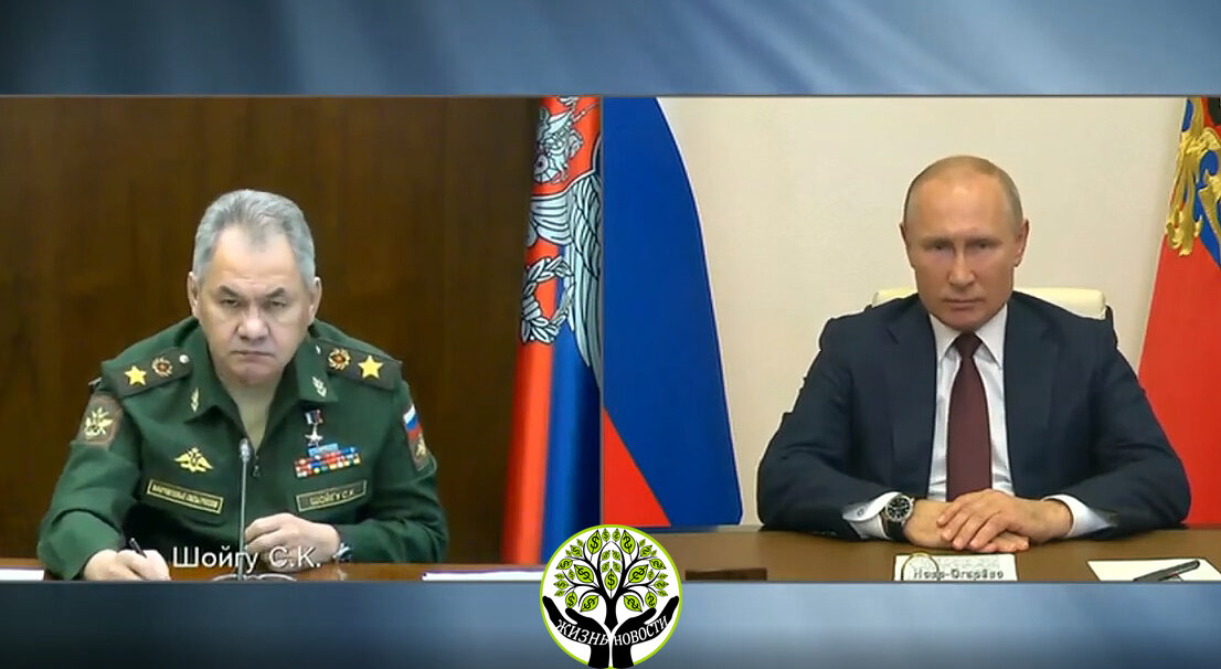 Видеоконференция Путина и Шойгу
