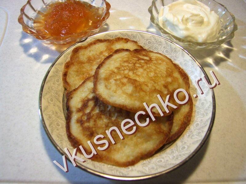 Оладьи с яблоками