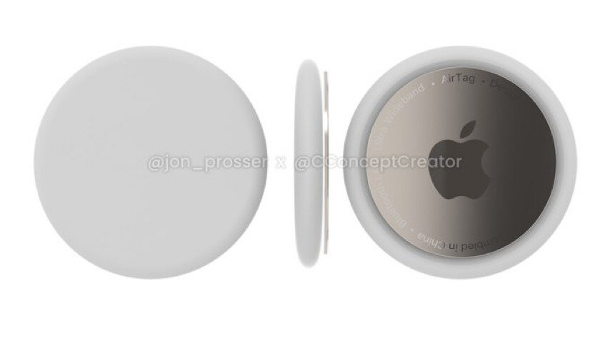 Apple AirTag (визуализация от Дж.Проссера)