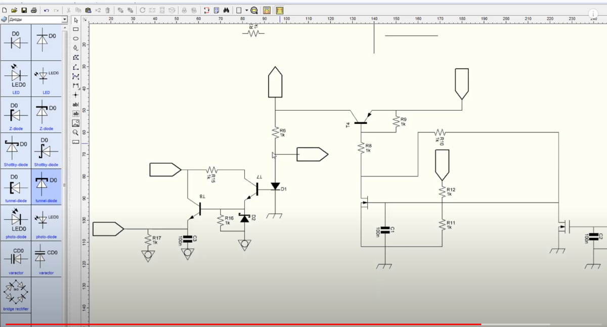 Рисование электронных схем онлайн