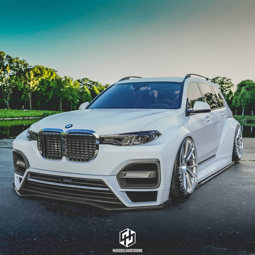 Хотя преувеличенно, но круто! Широкофюзеляжный BMW X7 (G07) ​​с пневмоподвеской Airride!