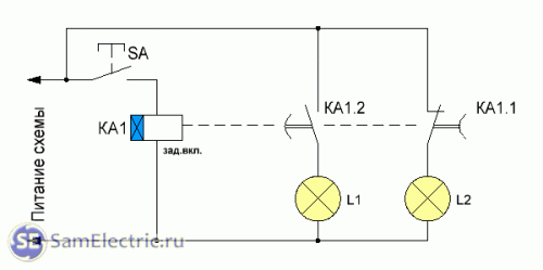 Проверка ПВЛ-1. Реальная схема включения