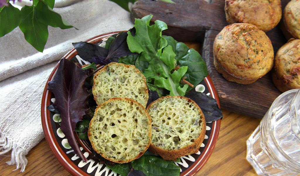 С.Пудовъ - рецепт - Зеленые булочки кексы с сыром и йогуртом - идеально к завтраку!