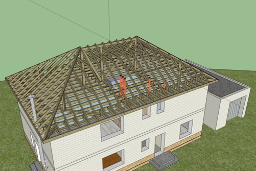 4 х скатная крыша чертежи дома (46 фото)