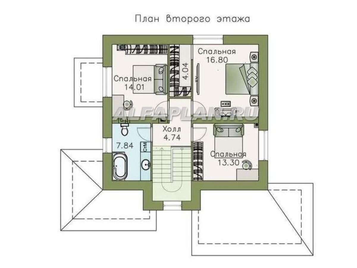 Планировка дома по проекту "Медея" 344А