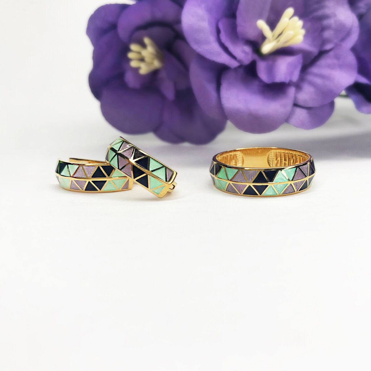 Комплект «Отражение» , золочение, трехцветное от FILLART