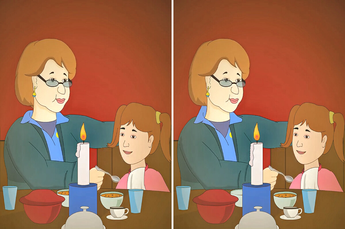 Сравните картинки с отличиями в трёх деталях и ??постарайтесь их увидеть ...