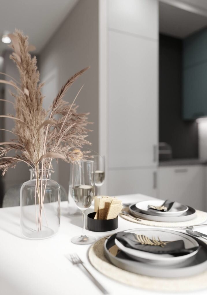 Нейтральные цвета и мягкие акценты. Со вкусом оформленная квартира 40 кв.м.