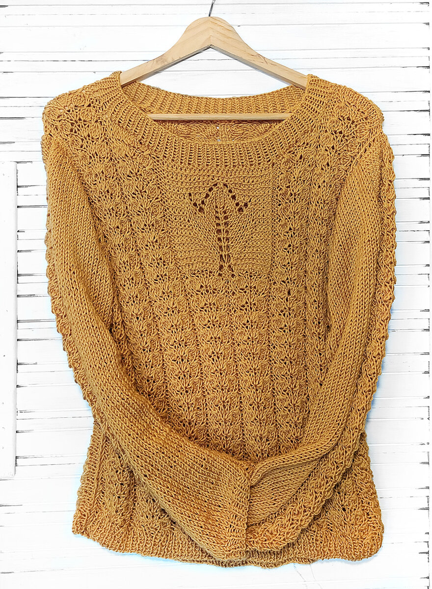 Пуловер спицами