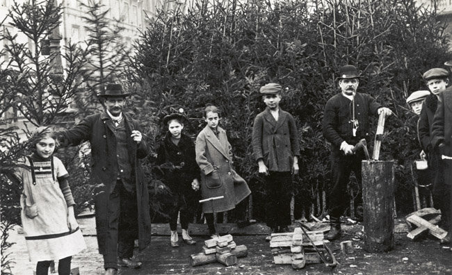 1908 год. Продажа рождественских елок