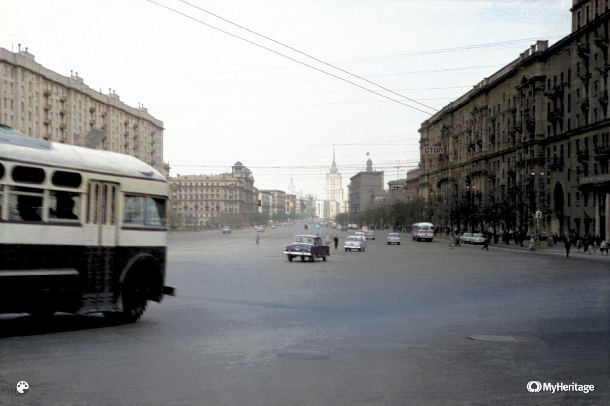 Москва 1960-х годов в цвете | Now&Then Russia | Дзен