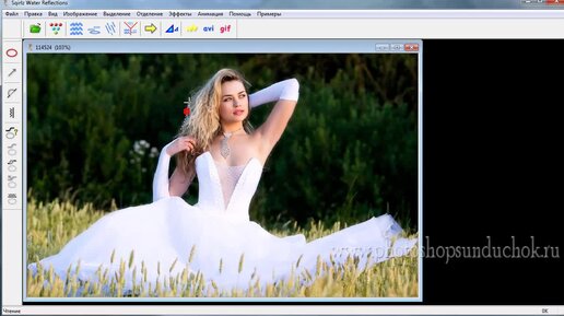 Как создать красивый анимационный эффект на свадебной фотографии с помощью бесплатной программы Sqirlz Water Reflections