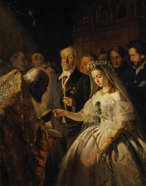 Васий Пукирёв «Неравный брак», 1862 год. (Фото: ru.wikipedia.org. Общественное достояние)