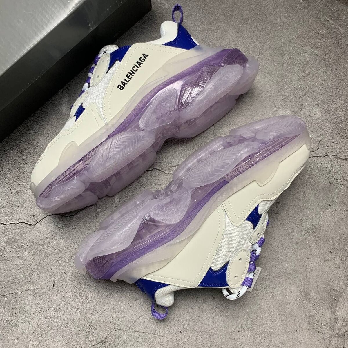 Balenciaga Triple S Clear Sole Grey Blue 544351W09E11322