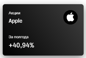 Рост акций за пол года