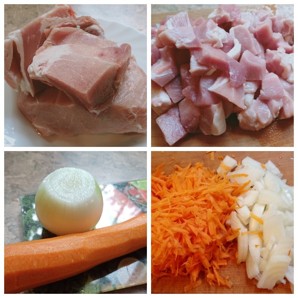 Подготавливаем ингредиенты для жаркого