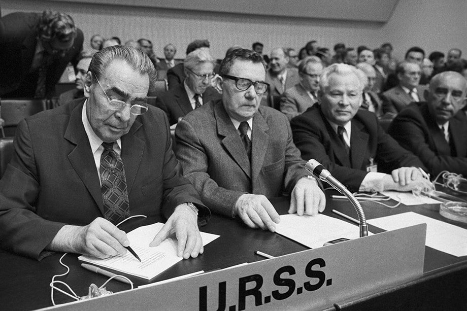 Результатом политики разрядки стало заключение Хельсинкских соглашений летом 1975 года.
Фото: Владимир Мусаэльян/ТАСС