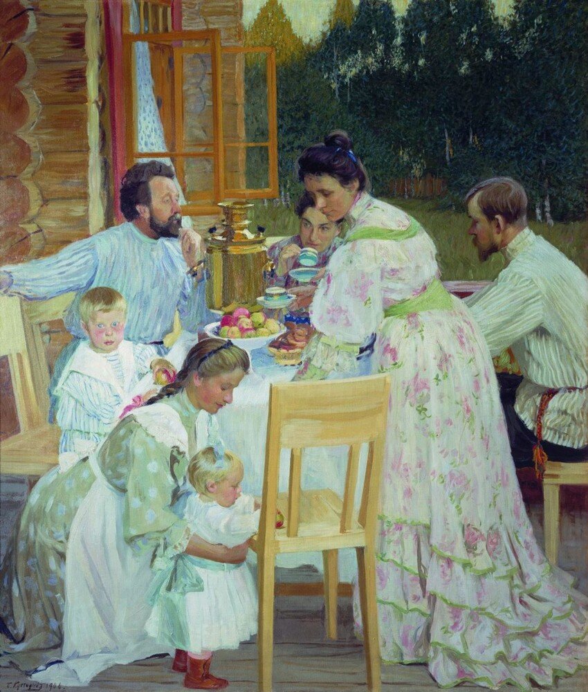 Б. Кустодиев. На террасе