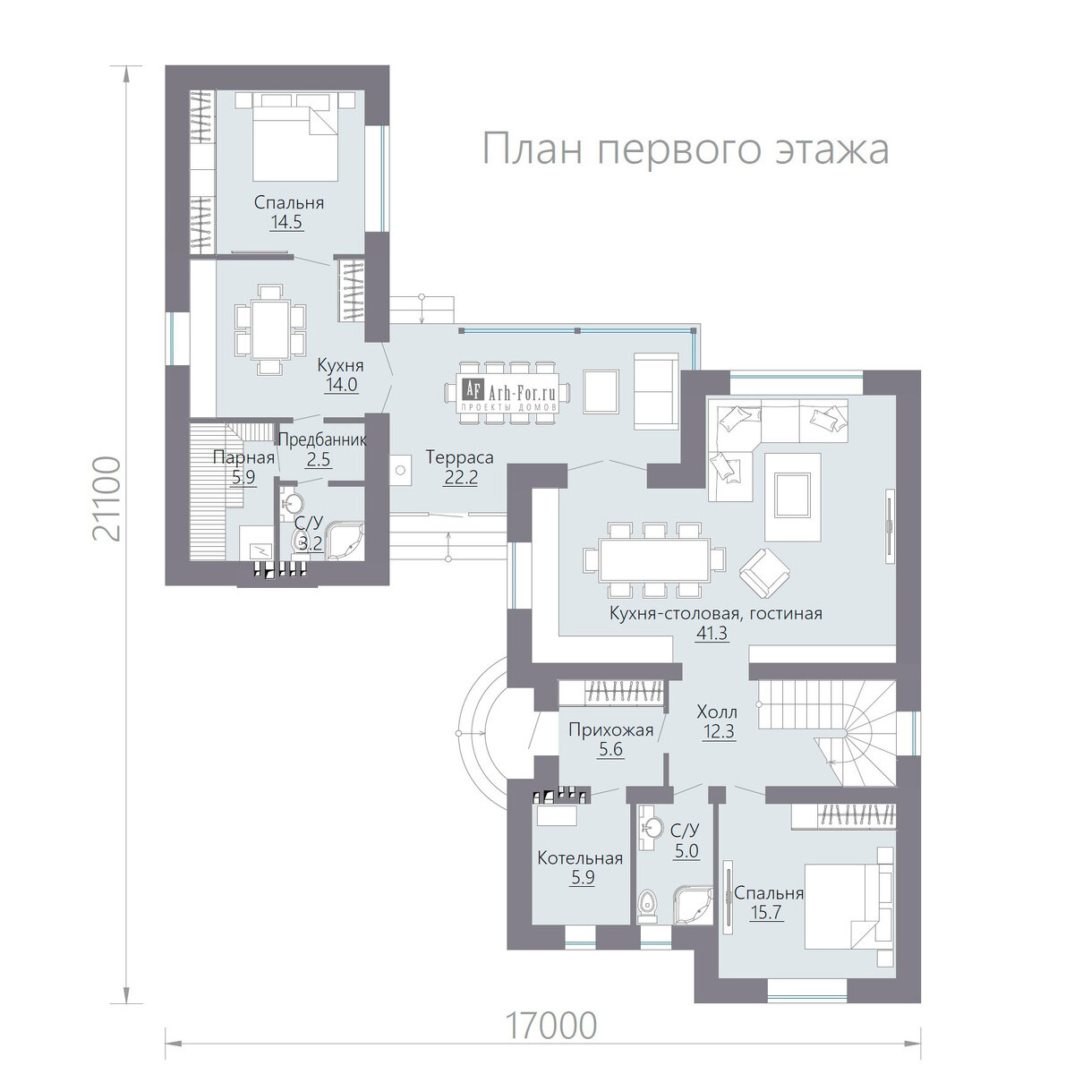 Реализованный проект дома в стиле Райта на 5 сотках | 