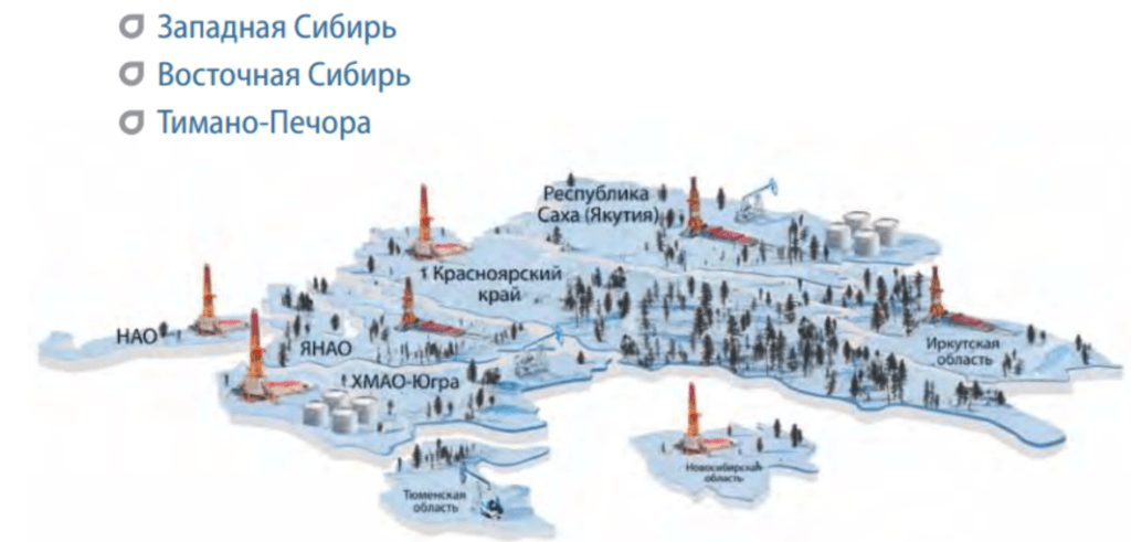 Сургутнефтегаз карта месторождений