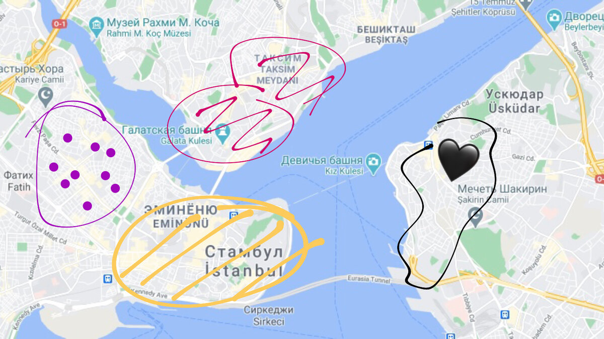 Основные районы Стамбула