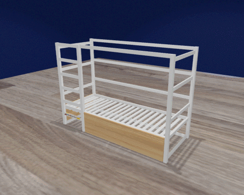 Gif Анимация: Двухсторонняя кровать, как перевернуть.