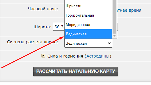 Ведическая система домов при построении натальной карты