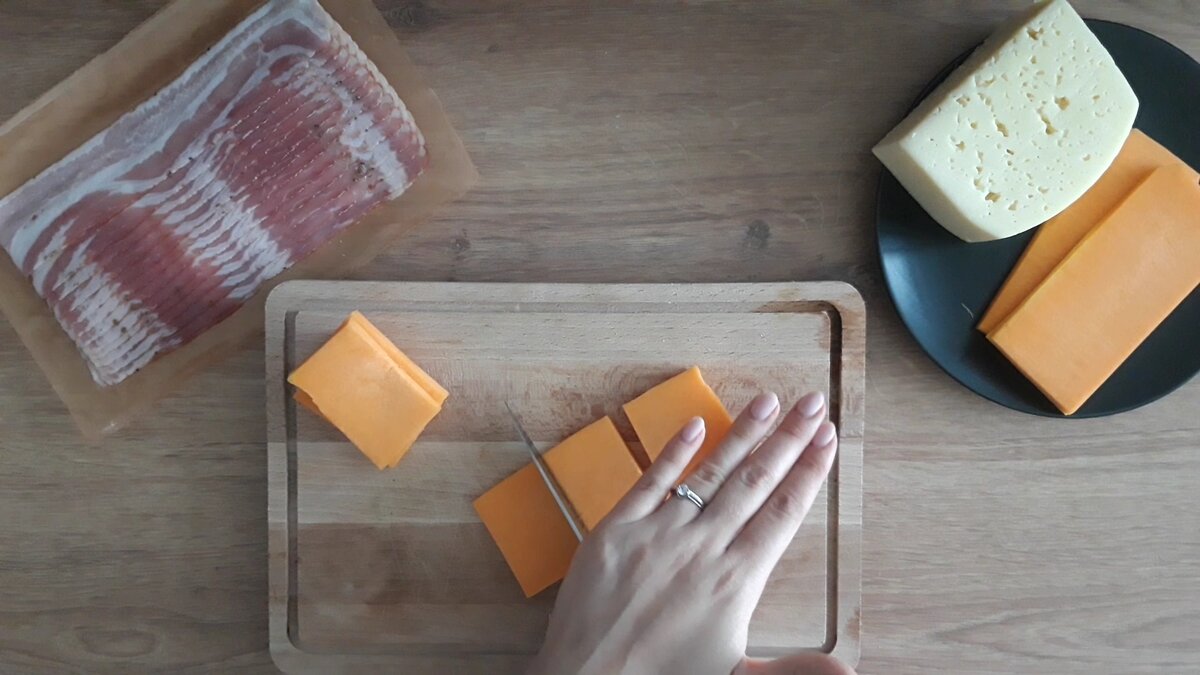 Фото автора. Закуска из тыквы с беконом и сыром