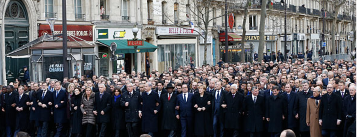 Марш в поддержку погибших. От России присутствовал Сергей Лавров. 
