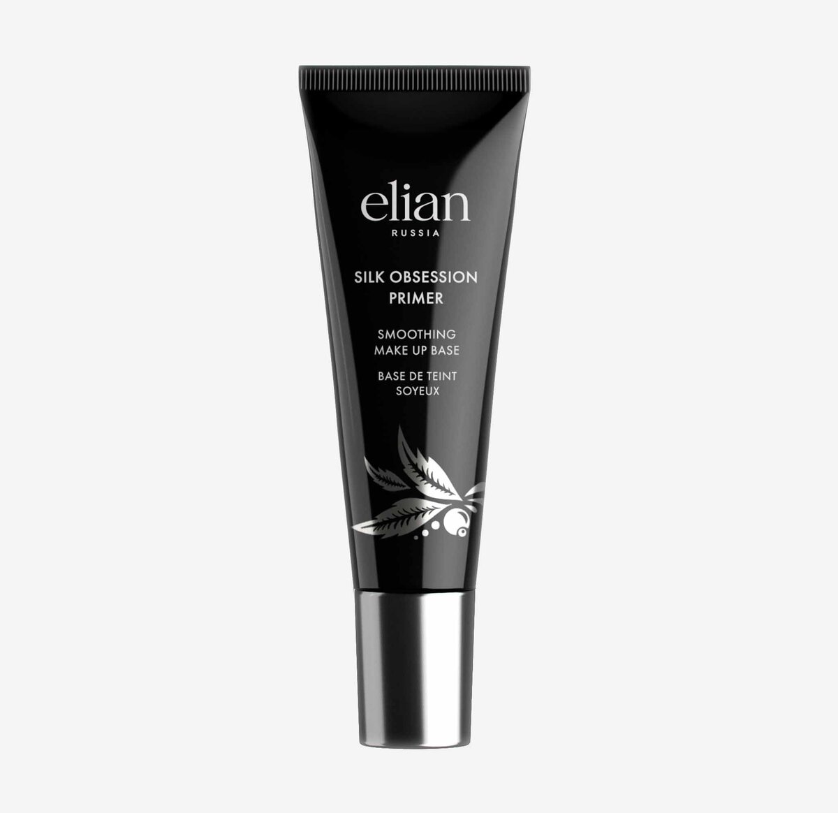 Начнем мы наш обзор с основы под макияж Elian SILK OBSESSION На официальном сайте база под макияж стоит 690 рублей, с объемом 25 мл. 
Производитель заявляет, что основа подойдет для любого типа кожи, увлажняет и разглаживает кожу, также подходит для всех тональных средств и пудровых текстур.
Так ли это? 
На мой взгляд, в этом праймере всего по чуть-чуть. Он немного увлажняет, немного питает, немного смягчает кожу, но результат из этого получается не совсем тот, который хотелось бы.
