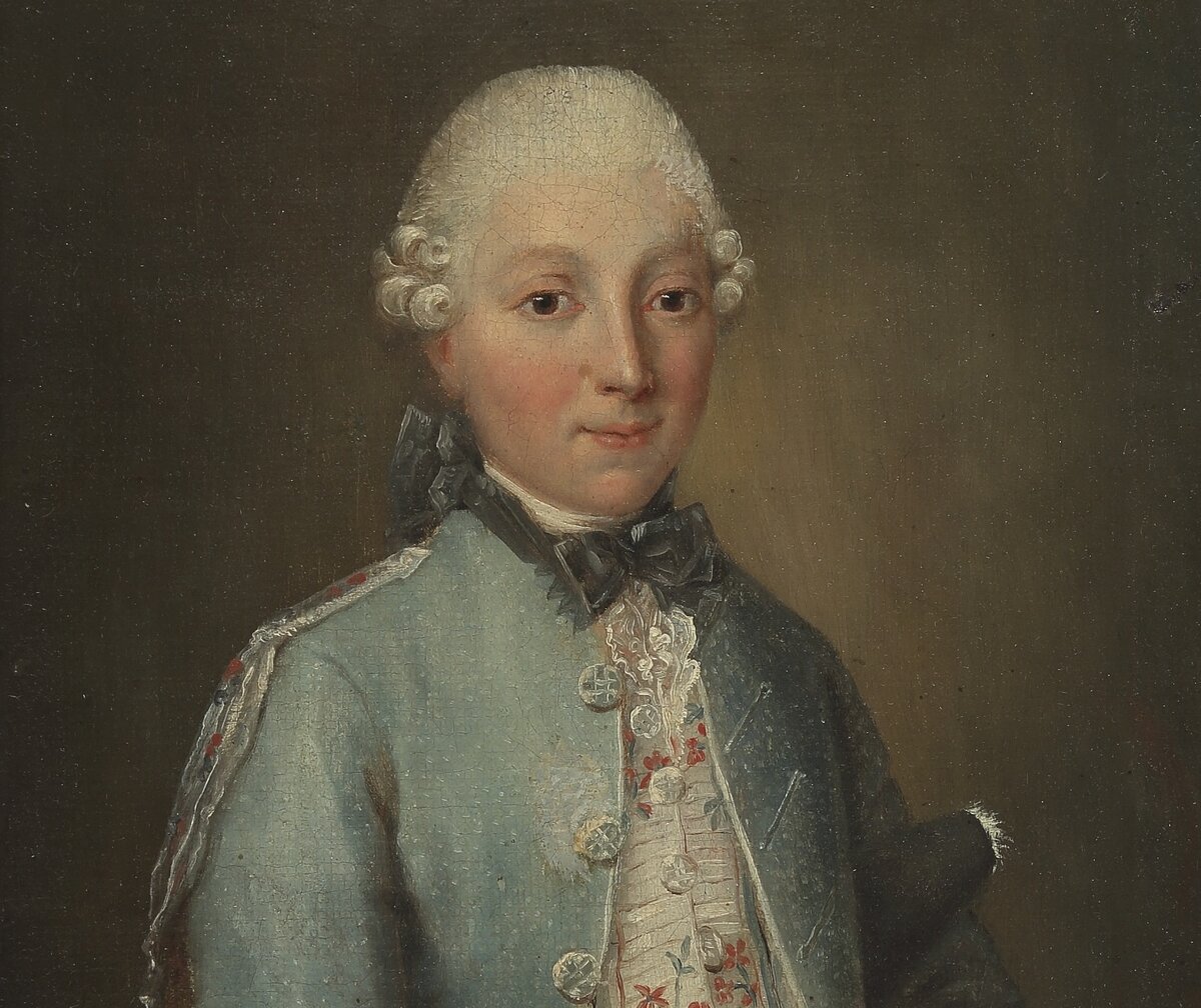 Маркиз в подростковом возрасте (портрет ок. 1773 года). Работа неизвестного художника XVIII века