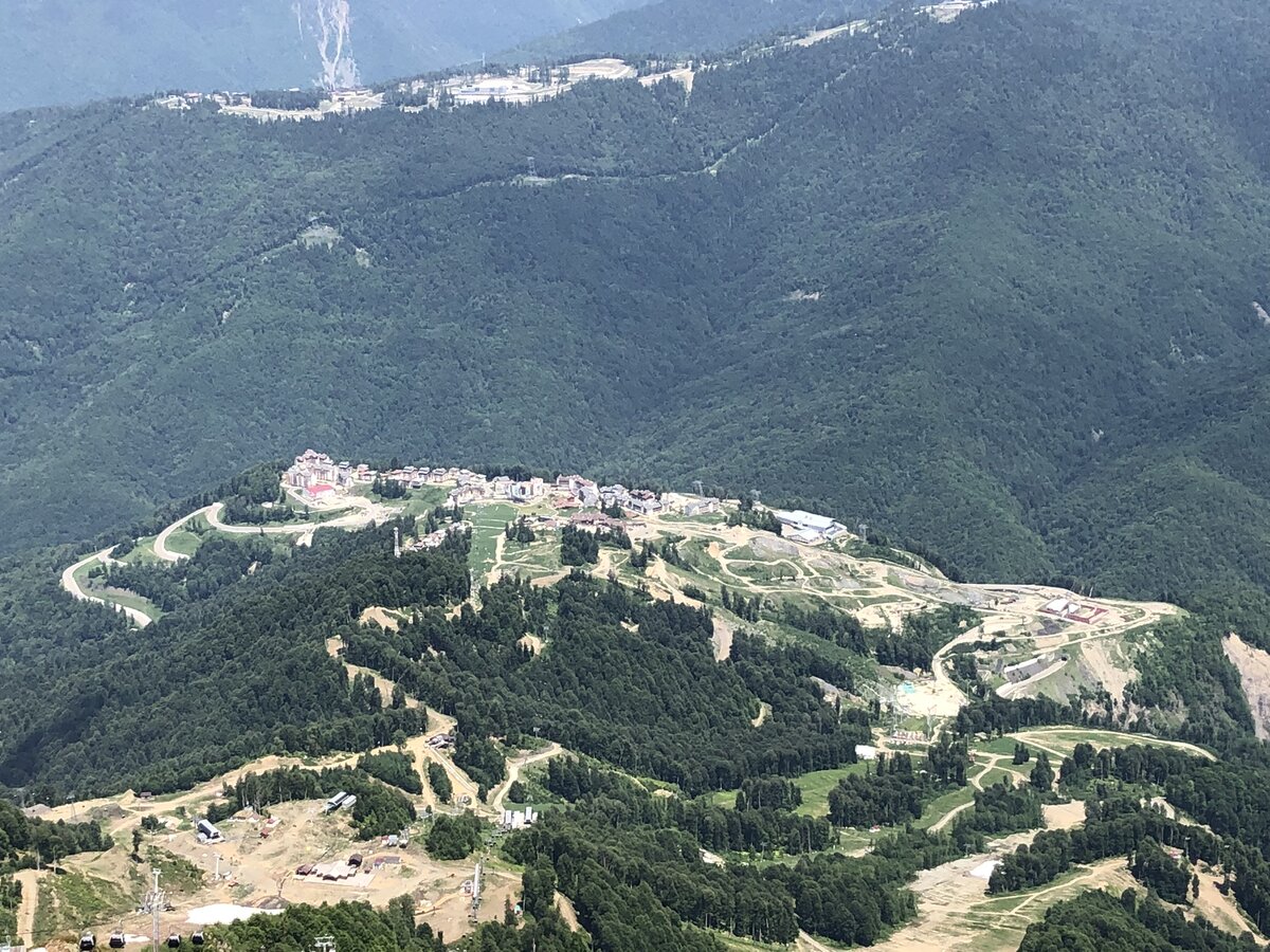 Роза Плато. Где-то там внизу наши отели Rosa Springs и Green Flow. Вид с Роза Пик