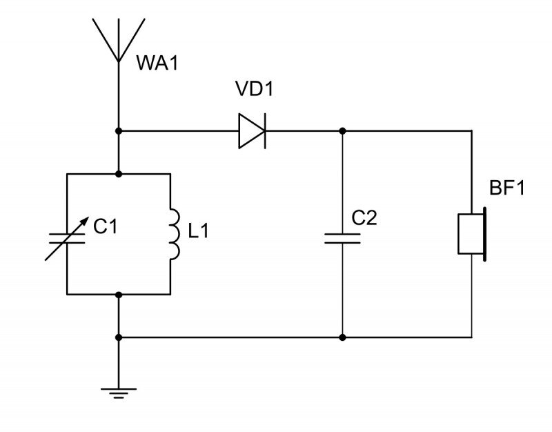  схема детекторного приемника