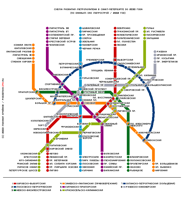 Схема метро спб проект